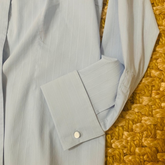 Talbots blouse dress shirt paisley blue top - Picture 5 of 5